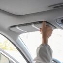 Car Vanity Mirror Sun Visor Rechargeable LED Lights