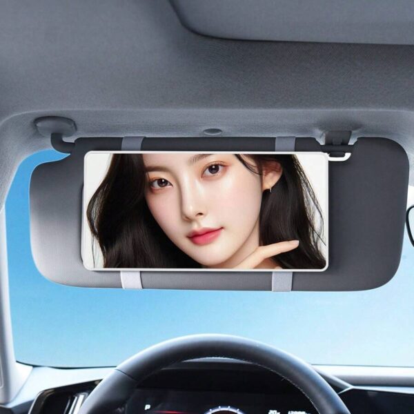 Car Vanity Mirror Sun Visor Rechargeable LED Lights - Image 6