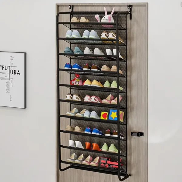 10-Tier Over-the-Door Shoe Rack - Large Capacity - Image 7