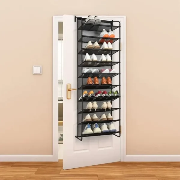 10-Tier Over-the-Door Shoe Rack - Large Capacity - Image 5