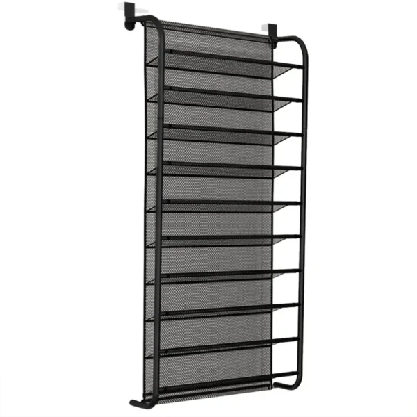 10-Tier Over-the-Door Shoe Rack - Large Capacity - Image 2